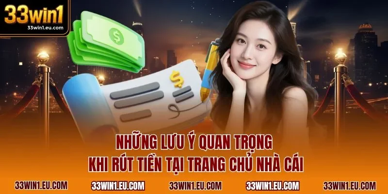 Những lưu ý quan trọng khi rút tiền tại trang chủ nhà cái